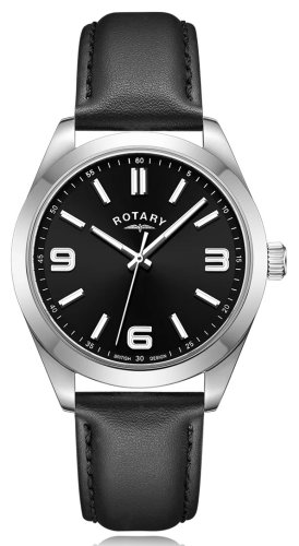 Rotary - Sport, Stainless Steel - Leather - Quartz Watch, Size 40mm GS05770-04