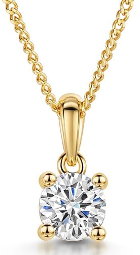 Jools - Cubic Zirconia Set, Yellow Gold Plated - Necklace HBN5RD-YG