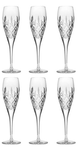 Royal Scot Crystal - London, Glass/Crystal - 6 Champagne Flutes, Size 218mm LONB6FLUTE