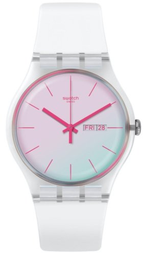 Swatch - Polawhite, Plastic/Silicone Quartz Watch SO29K704-S14