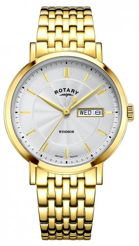 Rotary - Dress, Stainless Steel - Yellow Gold Plated - Quartz Watch, Size 40mm GB05423-02