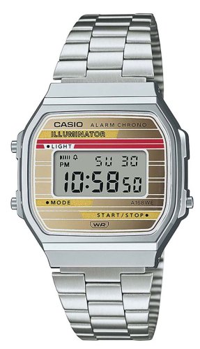 Casio - Stainless Steel Digital Watch A168WEHA-9AEF