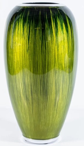 Guest and Philips - Brushed Green, Glass/Crystal - Vase, Size 25cm 8439-FG