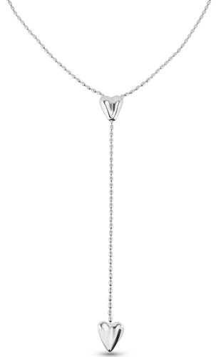 Uno de 50 - Two Hearts, Silver Plated Necklace COL1884MTL0000U