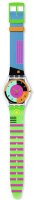 Swatch - Swatch Neon Hot Racer, Plastic/Silicone Quartz Watch SS08K119