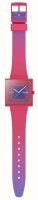 Swatch - Squarley Berry, Plastic/Silicone Quartz Watch SO34R700