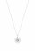 Georg Jensen - Daisy, Diamond Pave 0.19ct Set, Sterling Silver - Enamel - Large Daisy Pendant 10010536