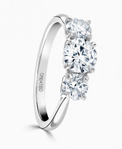 Guest and Philips - RBC , LD0.73ct 0.57ct D VSI Set, Platinum - 3 Stone Ring CERT 127, Size M EN319R130LG-PLT