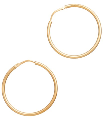 Giovanni Raspini - Essential Light, Yellow Gold Plated Big Hoop Earrings 11957