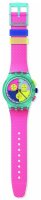 Swatch - Swatch Neon Flash Arrow, Plastic/Silicone Quartz Watch SUSG408