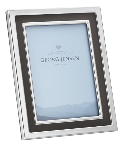 Georg Jensen - Manhatten, Stainless Steel - Faux Leather - Picture Frame, Size 5x7