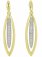 Guest and Philips - Diamond Set, Yellow Gold - White Gold - 9ct 7pt 18st D Open Elipse Drop Earrings 09EADI81158