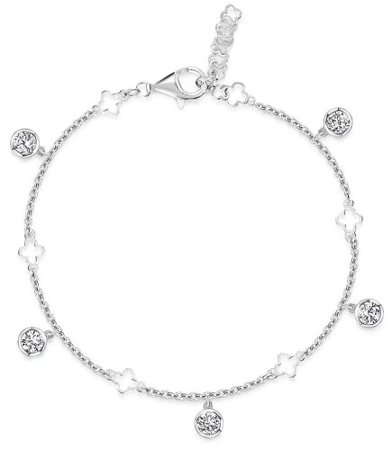 Jools - Cubic Zirconia Set, Sterling Silver - Bracelet HBB1029