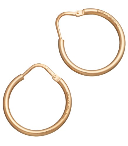 Giovanni Raspini - Essential Light, Yellow Gold Plated Medium Hoop Earrings 11958