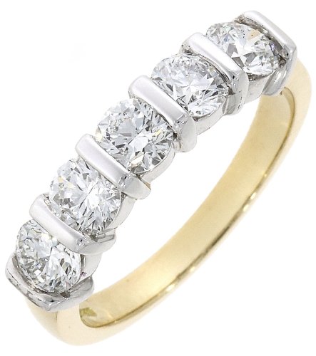 Guest and Philips - Diamond Set, Yellow Gold - White Gold - 18ct D 1.34ct HET Ring 13380K2