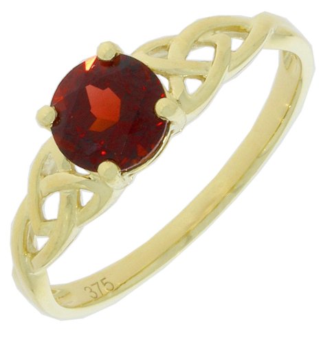 Guest and Philips - Garnet Set, Yellow Gold - 9ct Celtic Ring 09RIGH87735