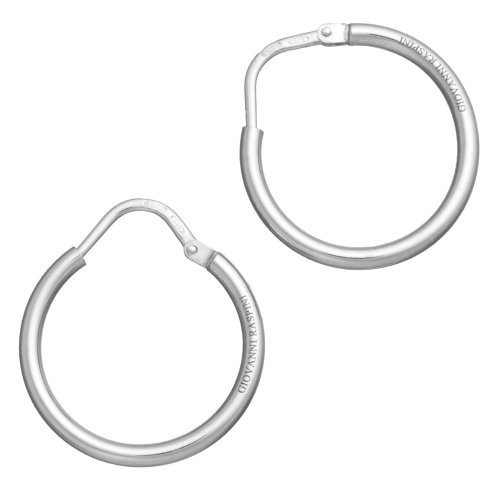 Giovanni Raspini - Essential Light, Sterling Silver Medium Hoop Earrings 11944