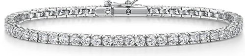 Jools - Cubic Zirconia Set, Sterling Silver - Tennis Bracelet hbb1016