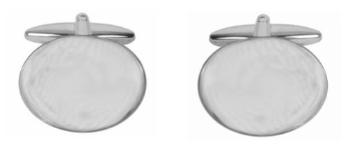 Dalaco - Rhodium Plated Oval Cufflinks 90-7020