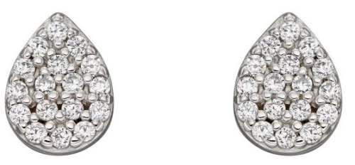 Gecko - Cubic Zirconia Set, Sterling Silver - STUD EARRINGS E5950C