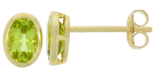 Guest and Philips - Peridot Set, Yellow Gold - 9ct Stud Earrings 09EASH85714