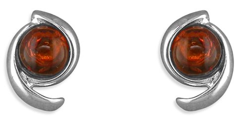 Guest and Philips - Amber Set, Sterling Silver - Swish Studs R9679-B