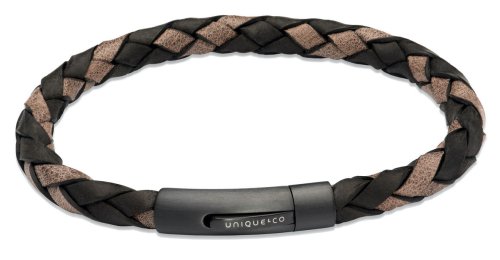 Unique - Leather - Stainless Steel - Bracelet, Size 21cm B545BMO-21CM