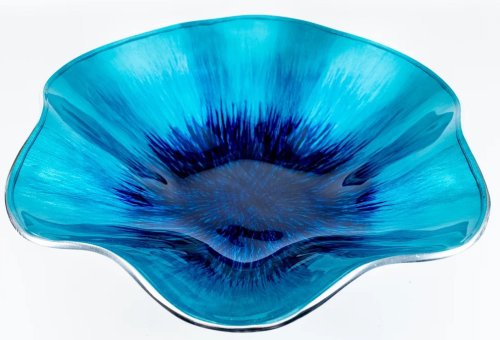 Guest and Philips - Aluminium - Brushed Aqua Poppy Bowl , Size 20cm 39393-BA