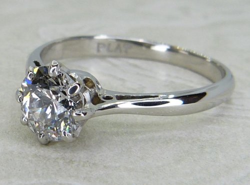 Antique Guest and Philips - Diamond Set, Platinum - Single Stone Ring R5777