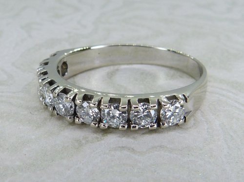 Antique Guest and Philips - Diamond Set, White Gold - Half Eternity Ring R5686