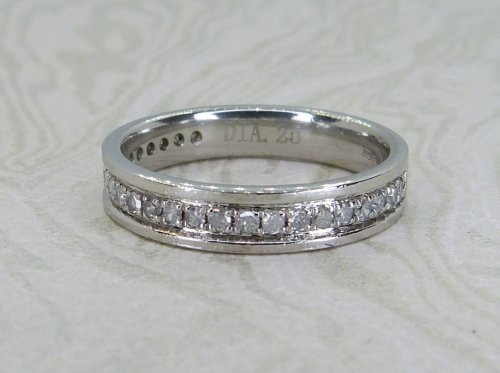 Antique Guest and Philips - Diamond Set, Platinum - Half Eternity Ring R5402