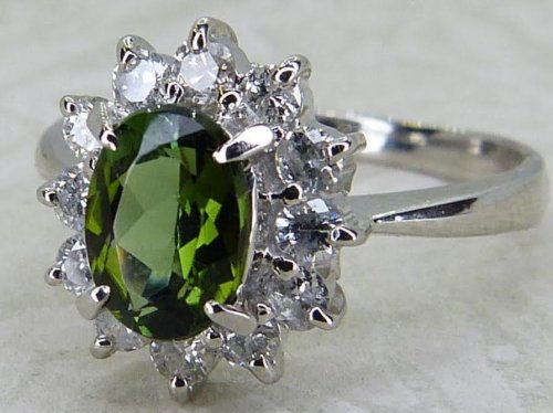 Antique Guest and Philips - Tourmaline Set, Platinum - Cluster Ring R5530