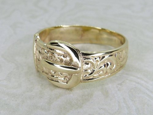 Antique Guest and Philips - Yellow Gold Buckle Ring R5679