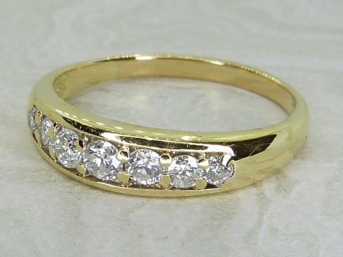 Antique Guest and Philips - Diamond Set, Yellow Gold - Half Eternity Ring R5813