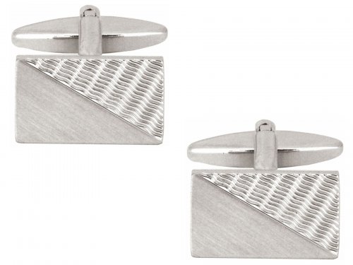 Dalaco - Stainless Steel Brushed and Engine Turned Cufflinks 90-1130