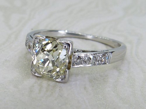 Antique Guest and Philips - Diamond Set, Platinum - Single Stone Ring R5391