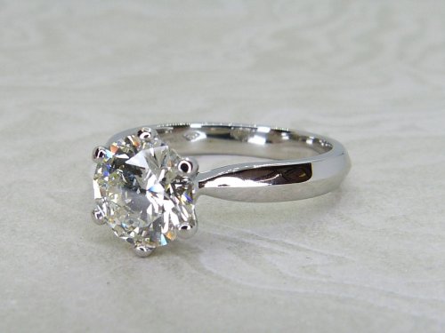 Antique Guest and Philips - Diamond Set, Platinum - Single Stone Ring R5410