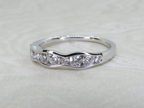 Antique Guest and Philips - Diamond Set, White Gold - Half Eternity Ring R5419