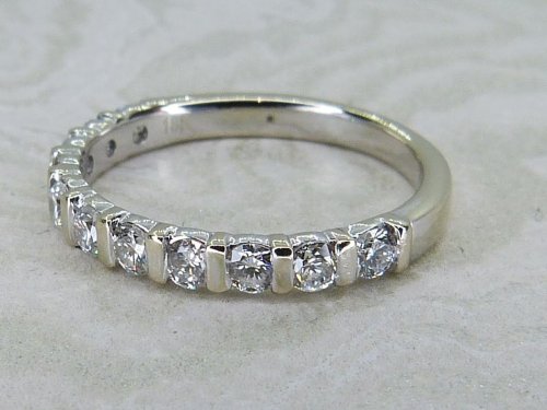 Antique Guest and Philips - Diamond Set, White Gold - Half Eterrnity Ring R5680