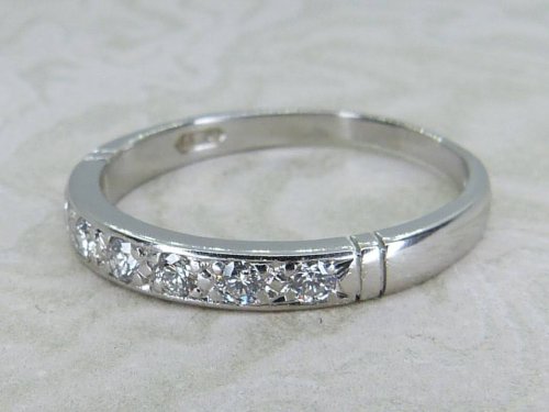 Antique Guest and Philips - Diamond Set, Platinum - Half Eternity Ring R5683