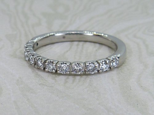 Antique Guest and Philips - Diamond Set, Platinum - Half Eterrnity Ring R5465