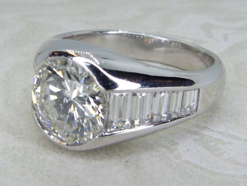 Antique Guest and Philips - Diamond Set, Platinum - Single Stone Ring R5695