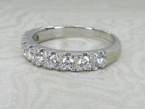 Antique Guest and Philips - Diamond Set, Platinum - Half Eternity Ring R5746