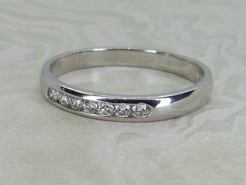 Antique Guest and Philips - Diamond Set, Platinum - Half Eternity Ring R5349