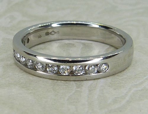 Antique Guest and Philips - Diamond Set, White Gold - Half Eternity Ring R5769