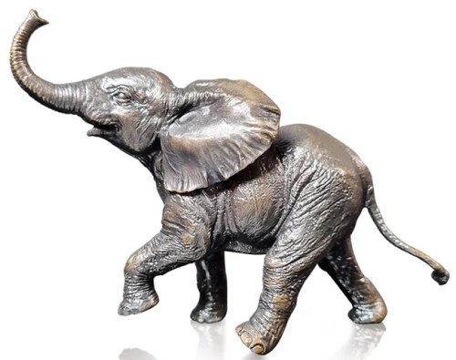 Richard Cooper - Bronze Baby Elephant Running 1218