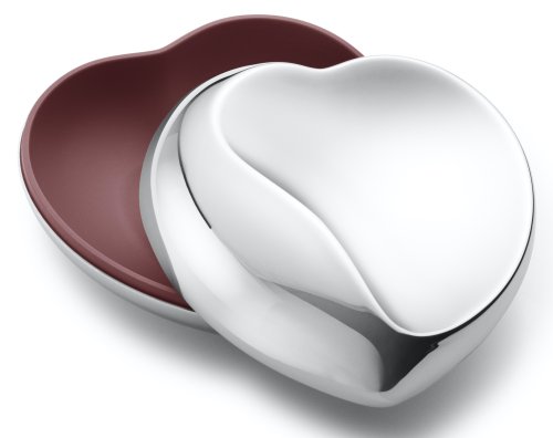 Georg Jensen - Heart , Stainless Steel Box Red Lined 10019818