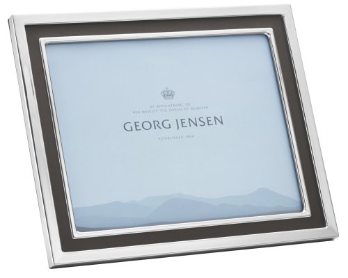 Georg Jensen - Manhatten, Stainless Steel - Upcycled Leather - Picture Frame, Size 4x6