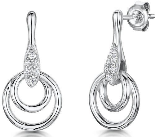 Jools - Cubic Zirconia Set, Sterling Silver - Earrings jce2194