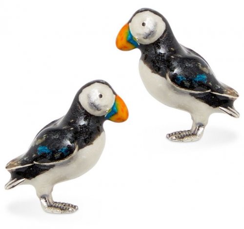 Saturno - Puffin, Sterling Silver Cufflinks SJ2274